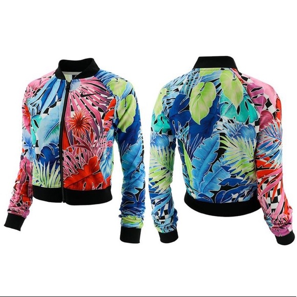 Nike NWT Small Hype Floral Bomber Zip Up Jacket - Picture 6 of 8